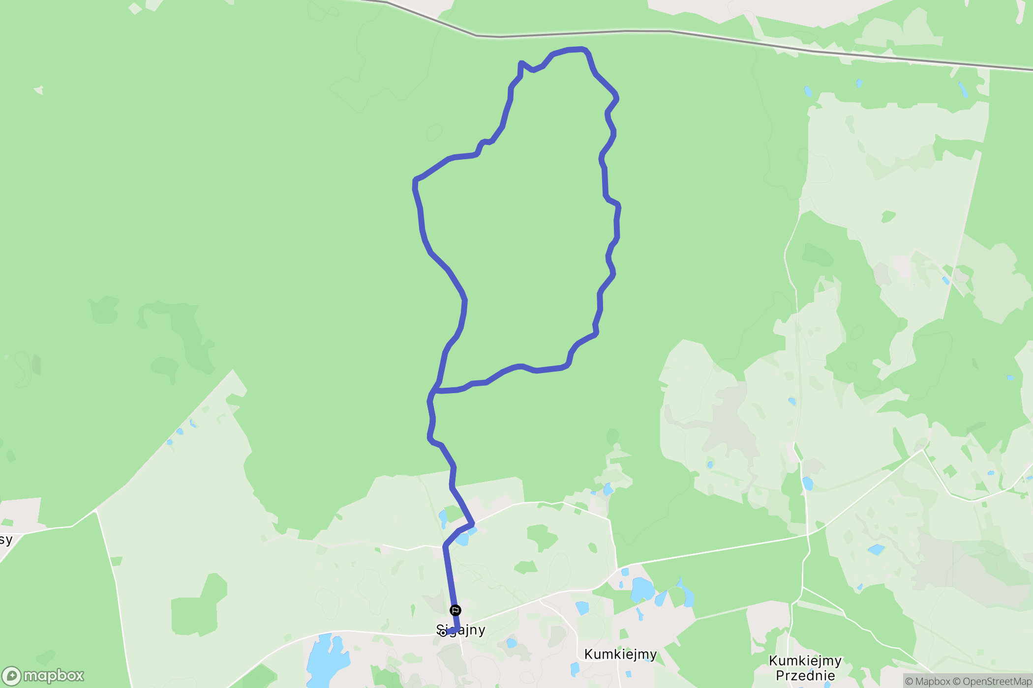 Sigajny: mapa trasy - Poland