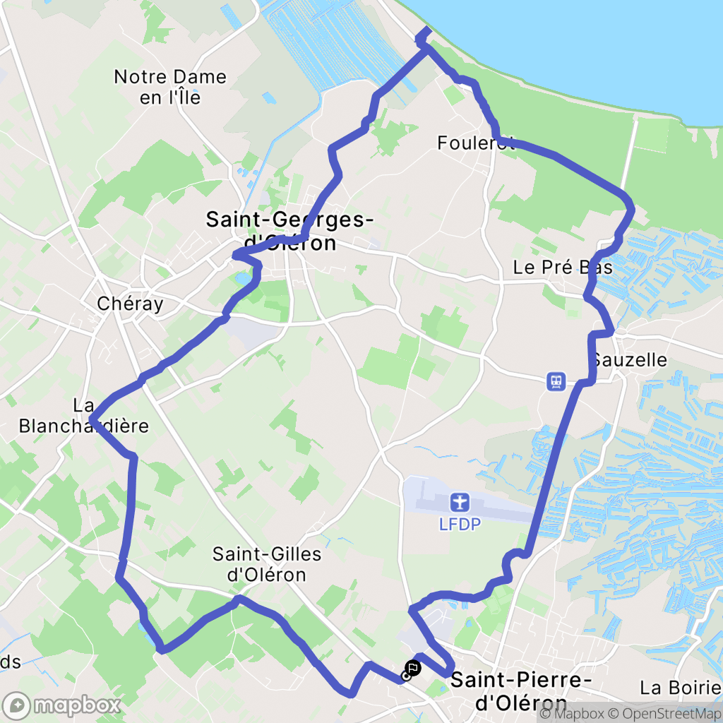 Saint-Pierre-d'Oléron : carte du parcours de randonnée - France