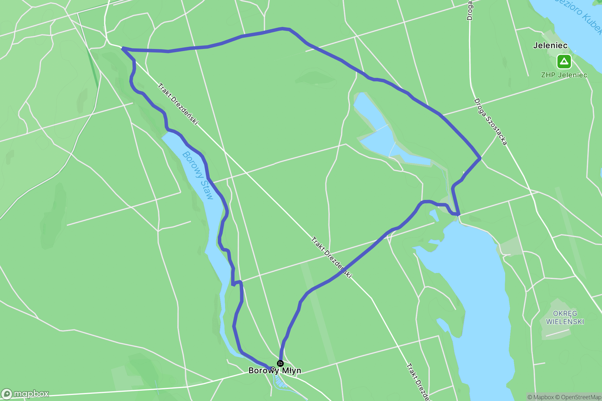Sieraków: mapa trasy - Poland