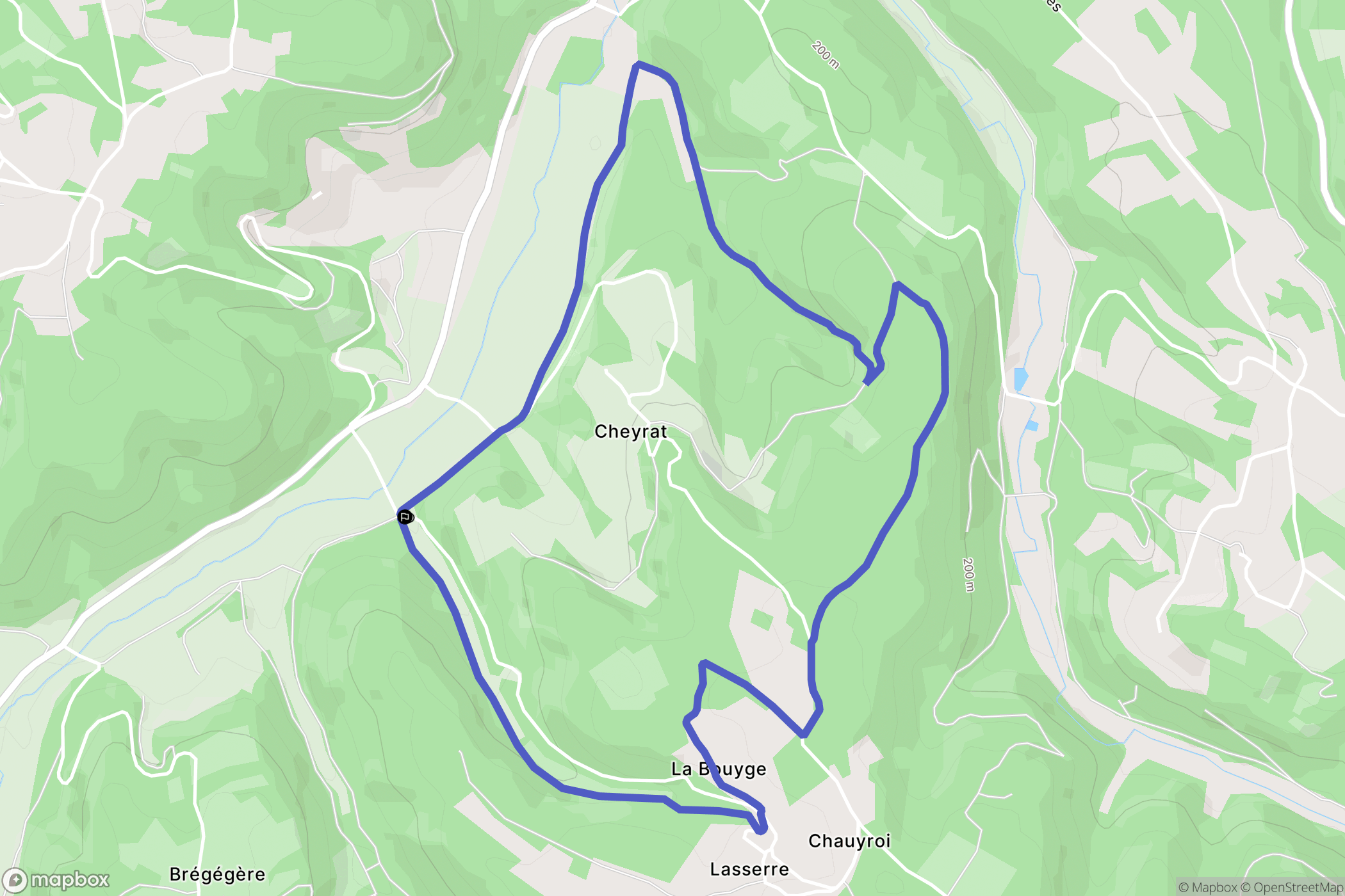 Coly-Saint-Amand : carte du parcours de randonnée - France