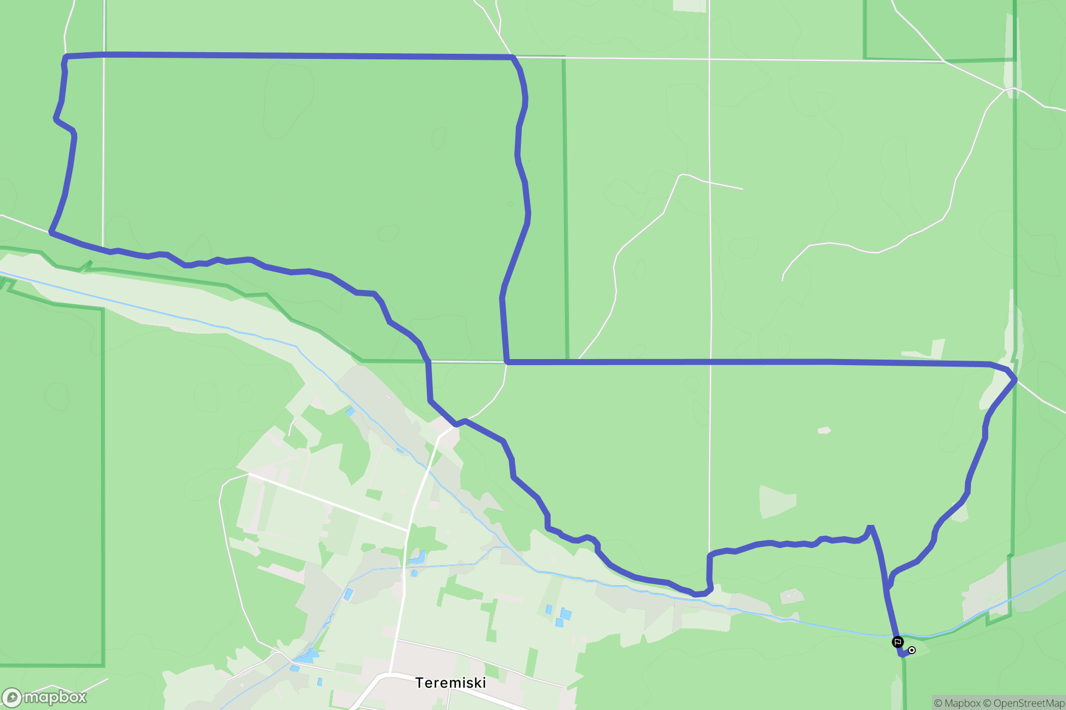 Teremiski: mapa trasy - Poland