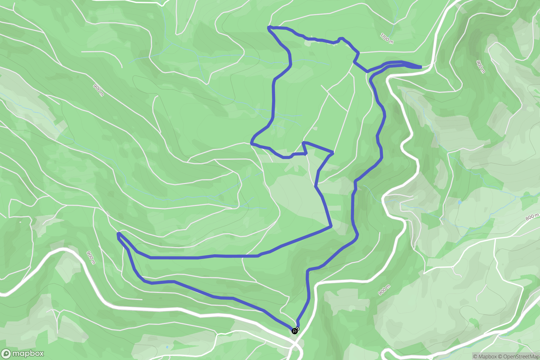 Plainfaing : carte du parcours de randonnée - France