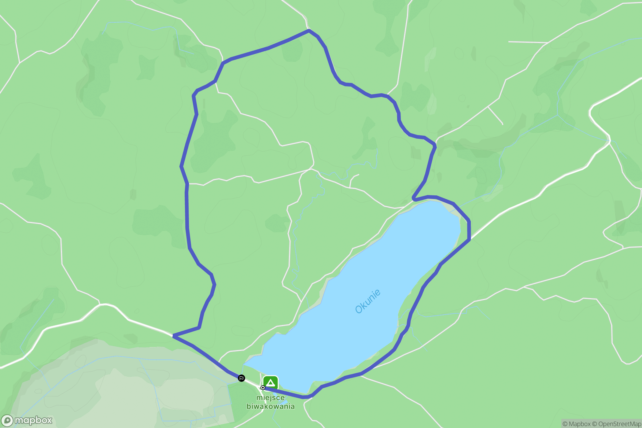 Okole: mapa trasy - Poland