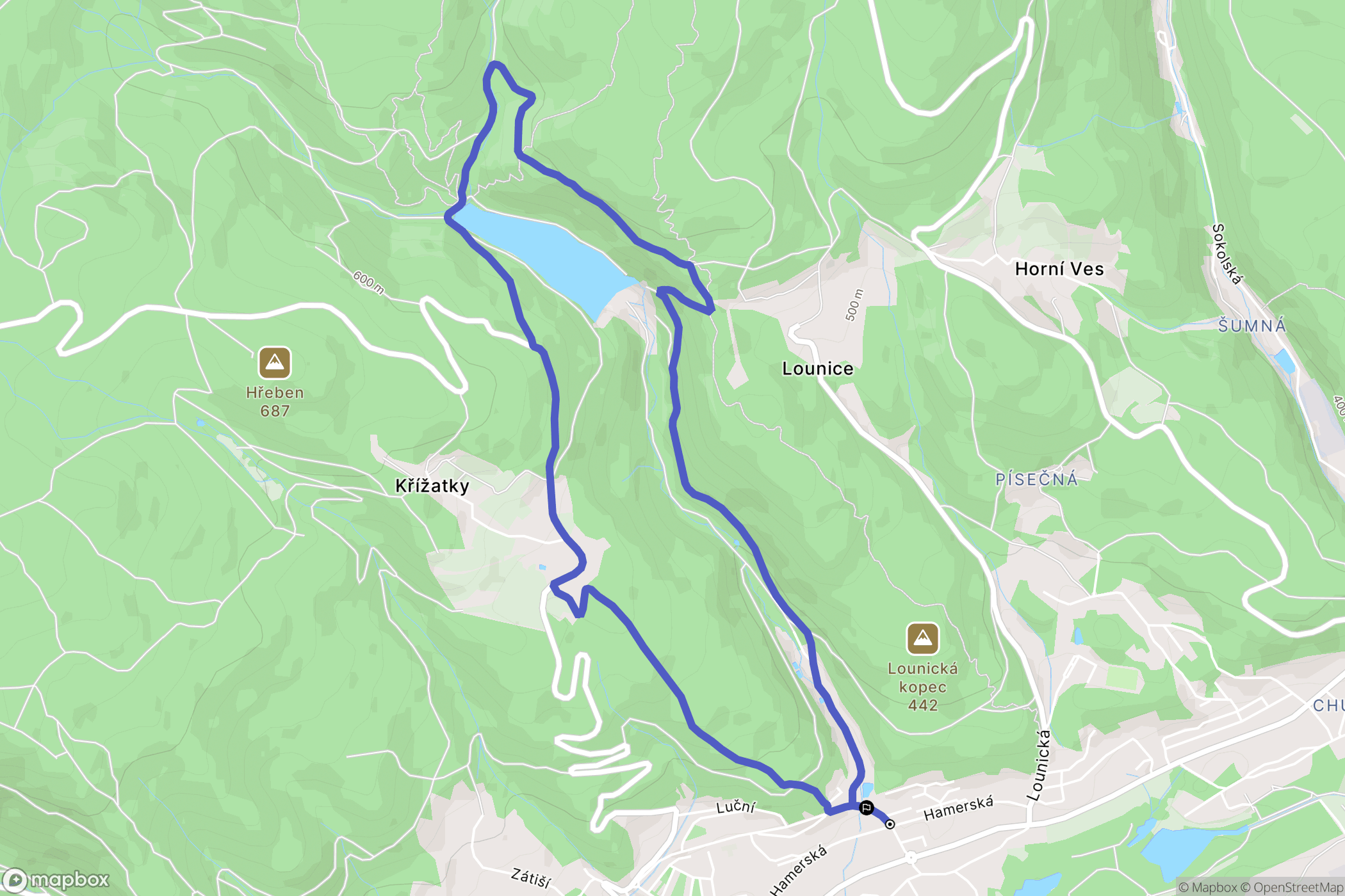 Litvínov: mapa trasy - Czechia