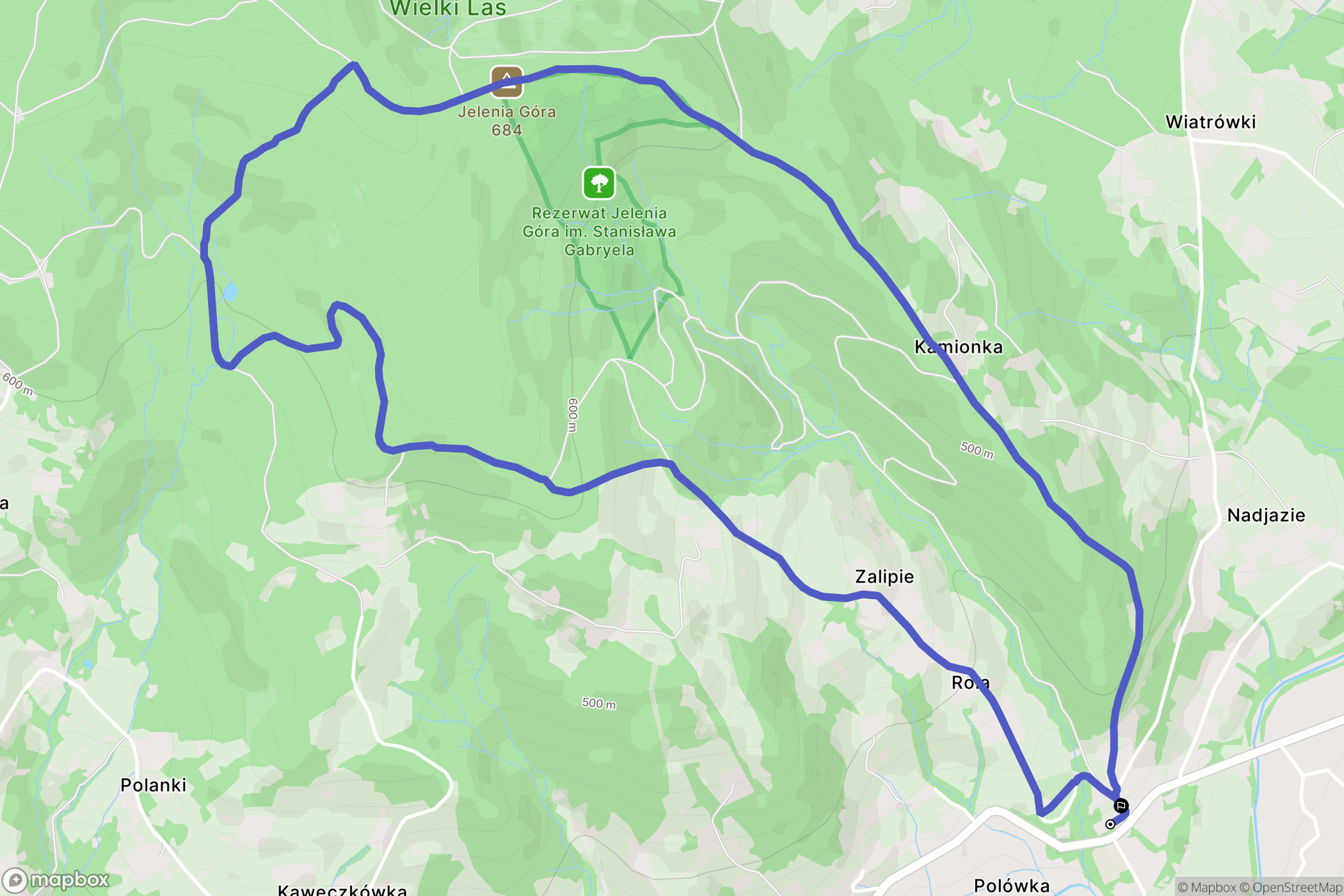 Szymbark: mapa trasy - Poland