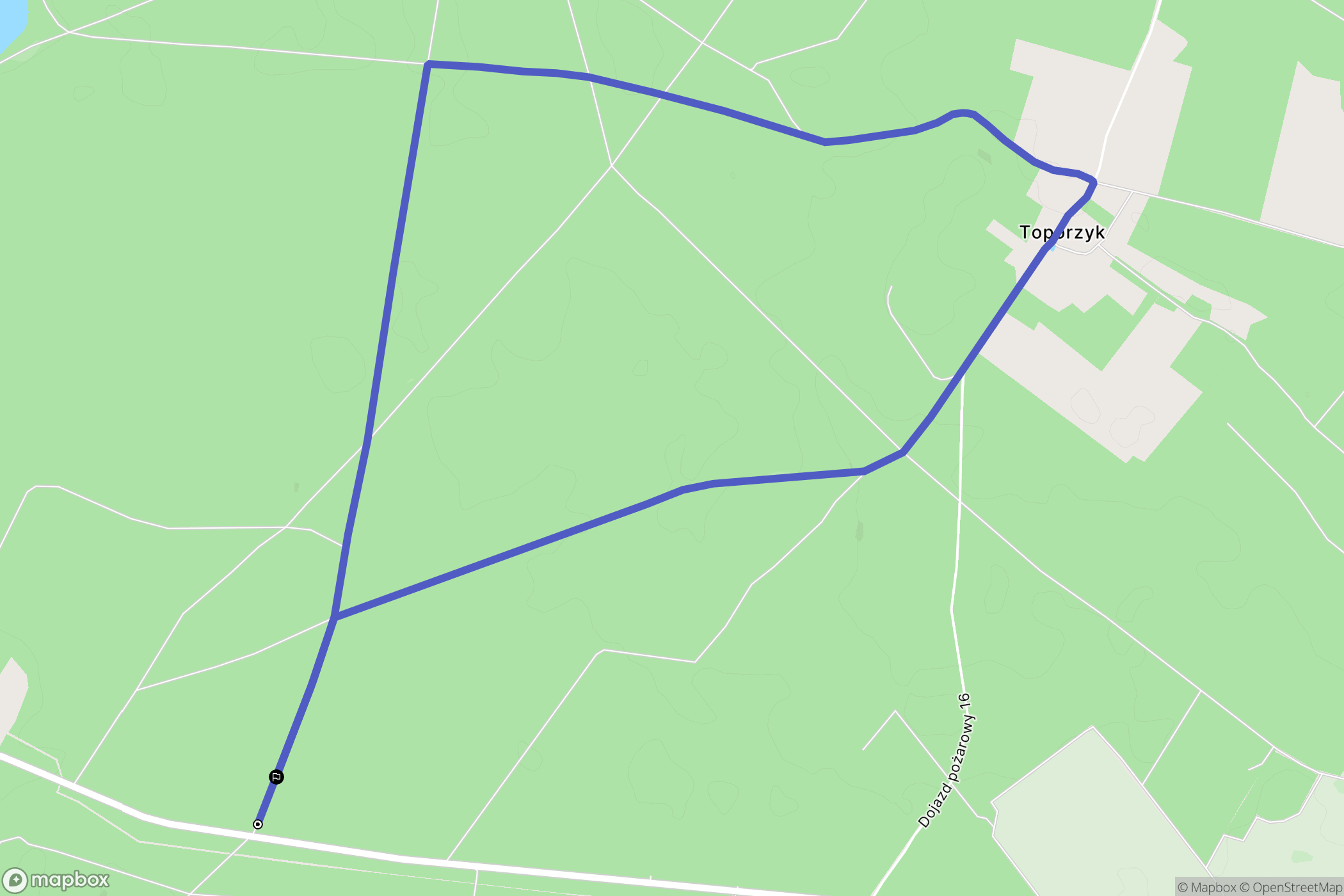 Nieradź: mapa trasy - Poland