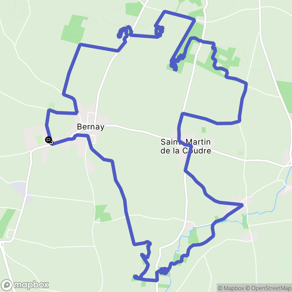 Bernay-Saint-Martin : carte du parcours de randonnée - France