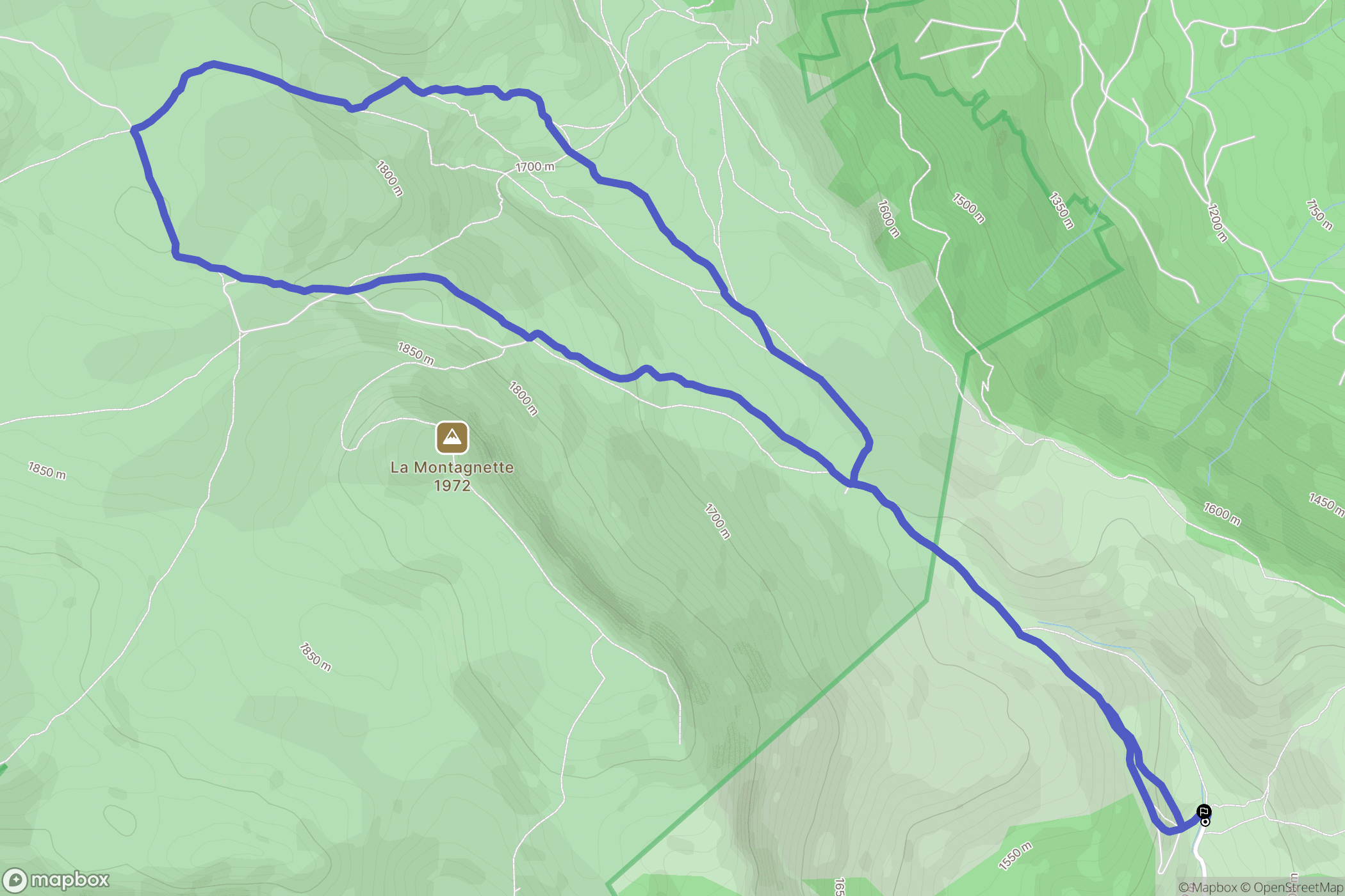 Châtillon-en-Diois : carte du parcours de randonnée - France