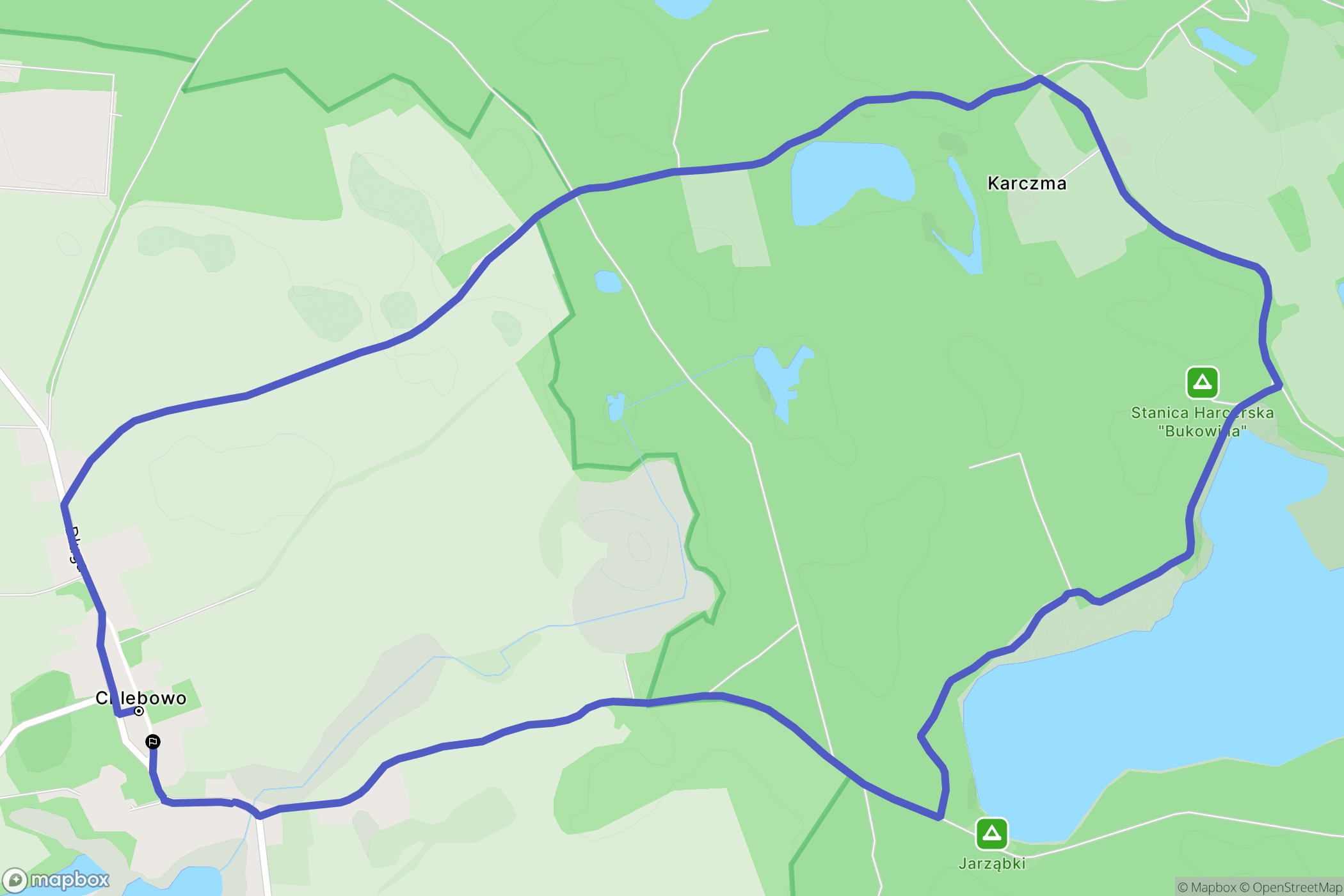 Chlebowo: mapa trasy - Poland