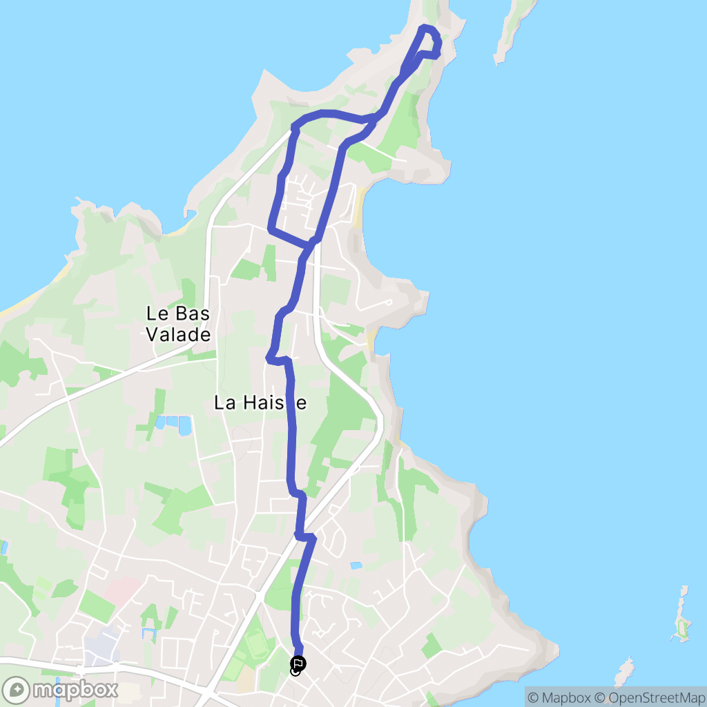 Cancale : carte du parcours de randonnée - France