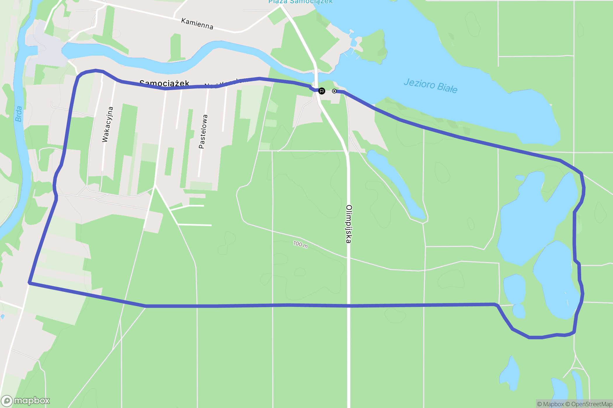 Samociążek: mapa trasy - Poland