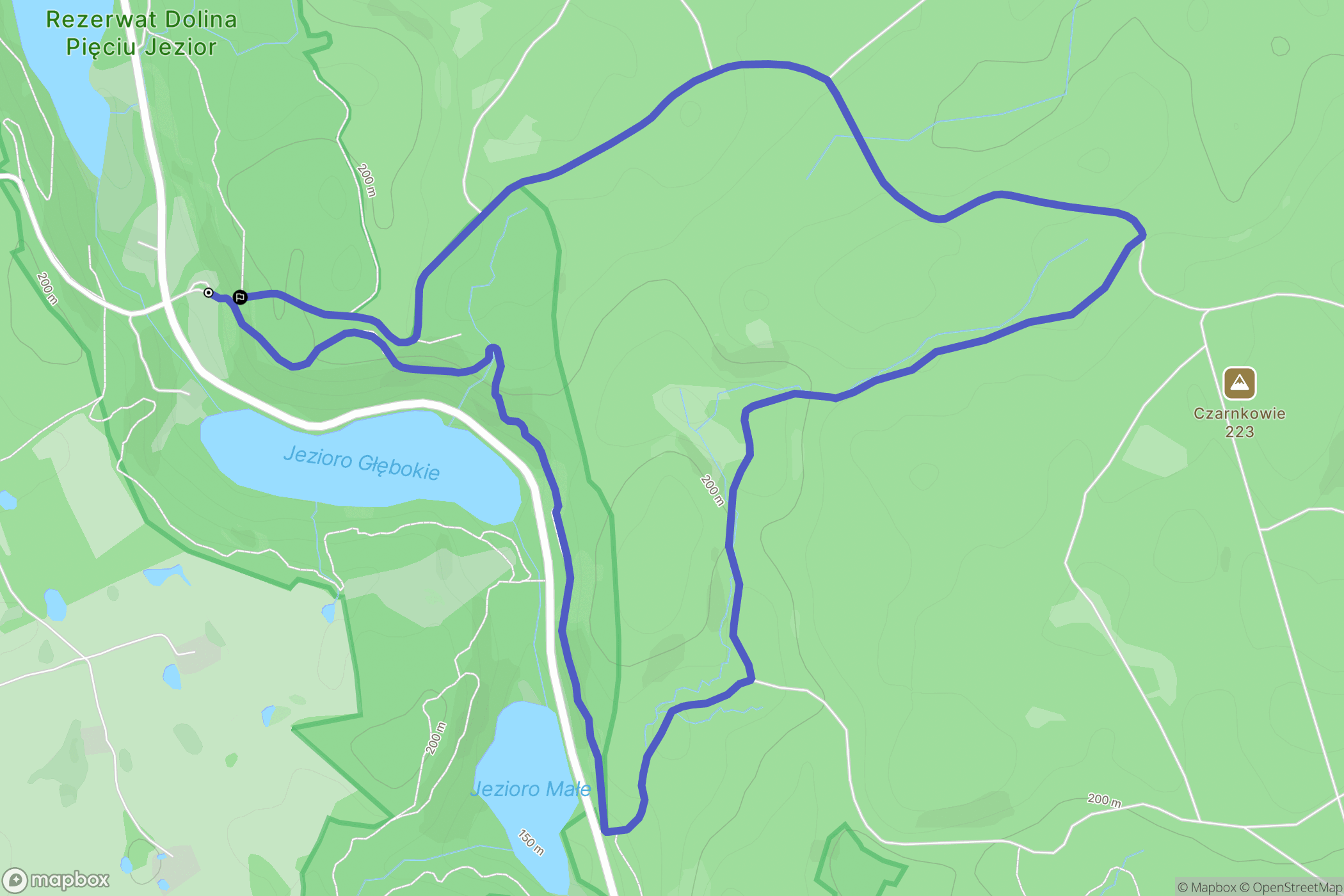 Czarnkowie: mapa trasy - Poland