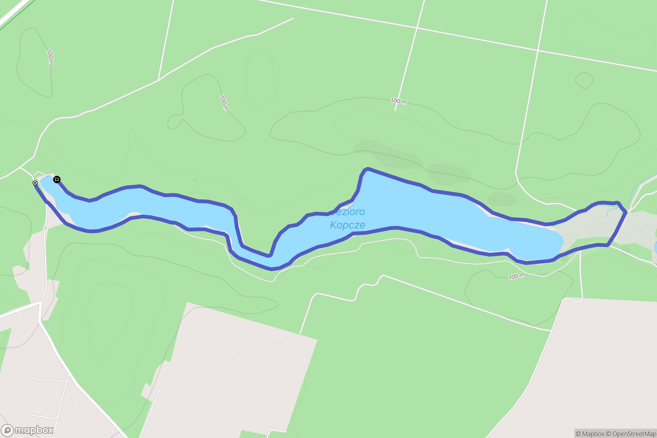 Kaczory: mapa trasy - Poland