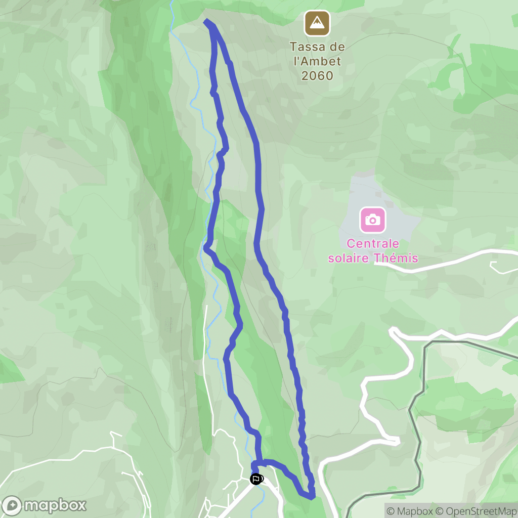 Angoustrine-Villeneuve-des-Escaldes : carte du parcours de randonnée - France