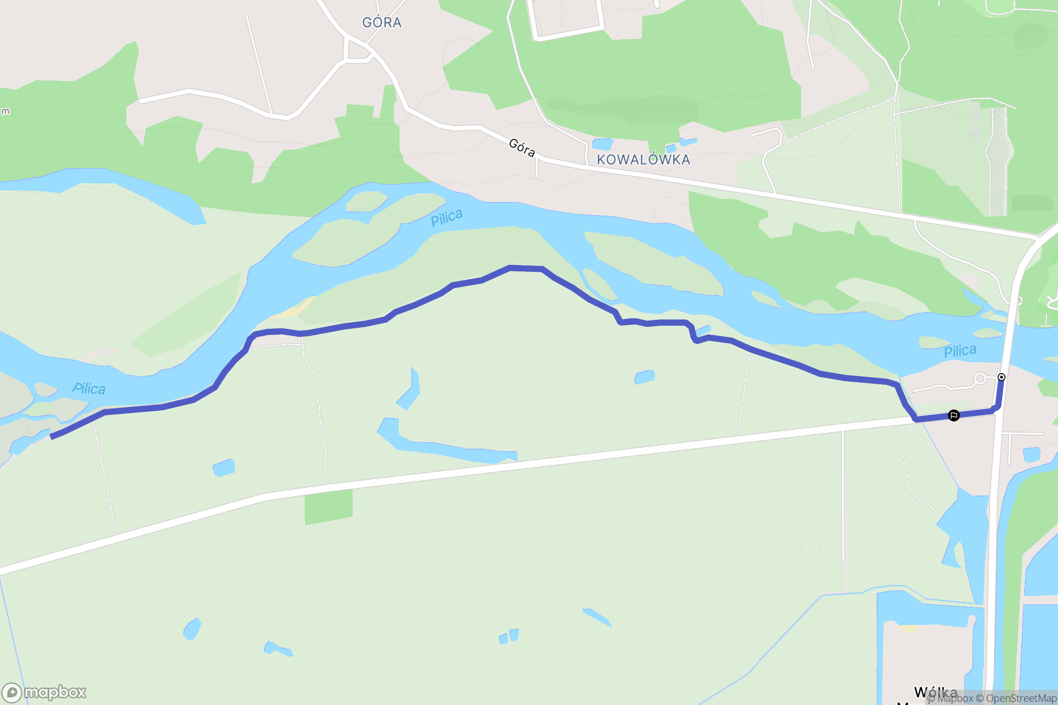 Wólka Magierowa: mapa trasy - Poland