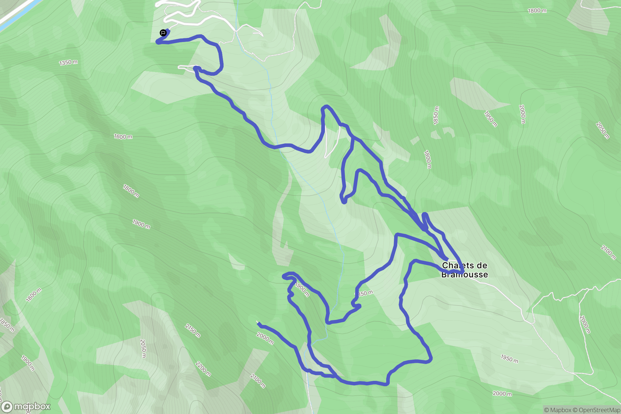 Guillestre : carte du parcours de randonnée - France