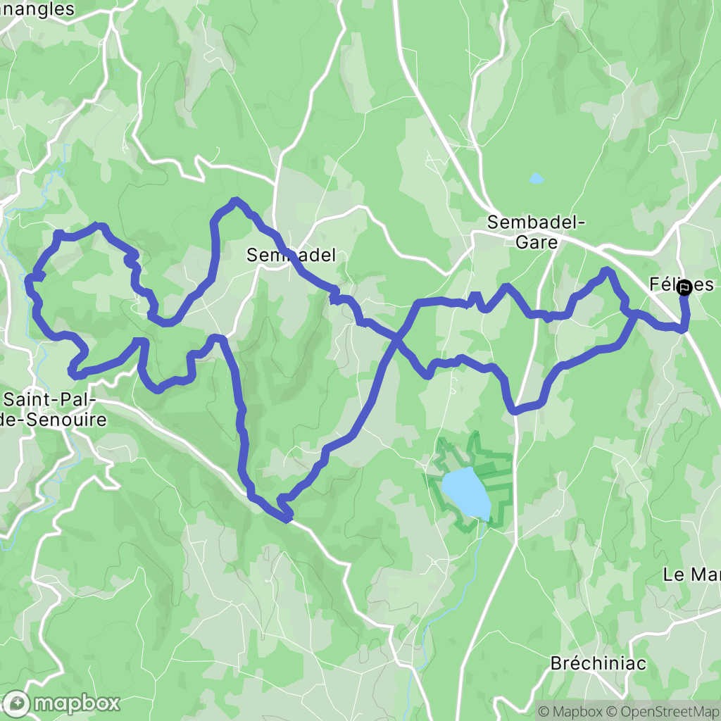 Felines : carte du parcours de randonnée - France