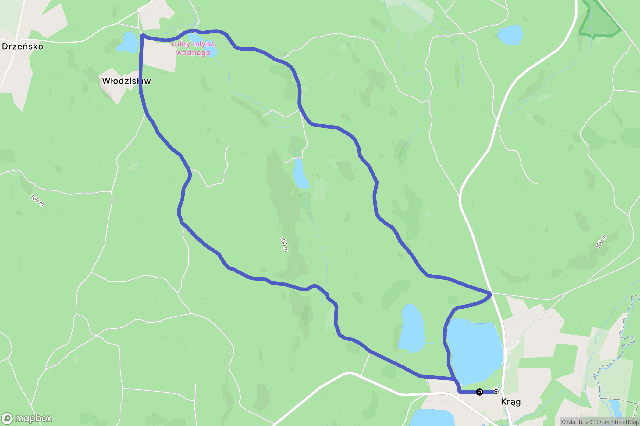 Krąg: mapa trasy - Poland