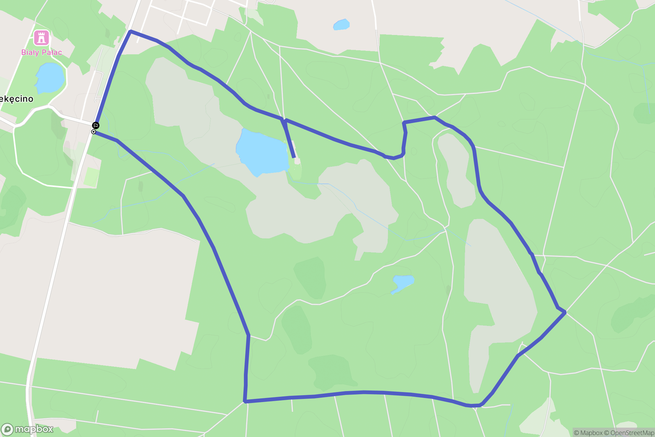Strzekęcino: mapa trasy - Poland