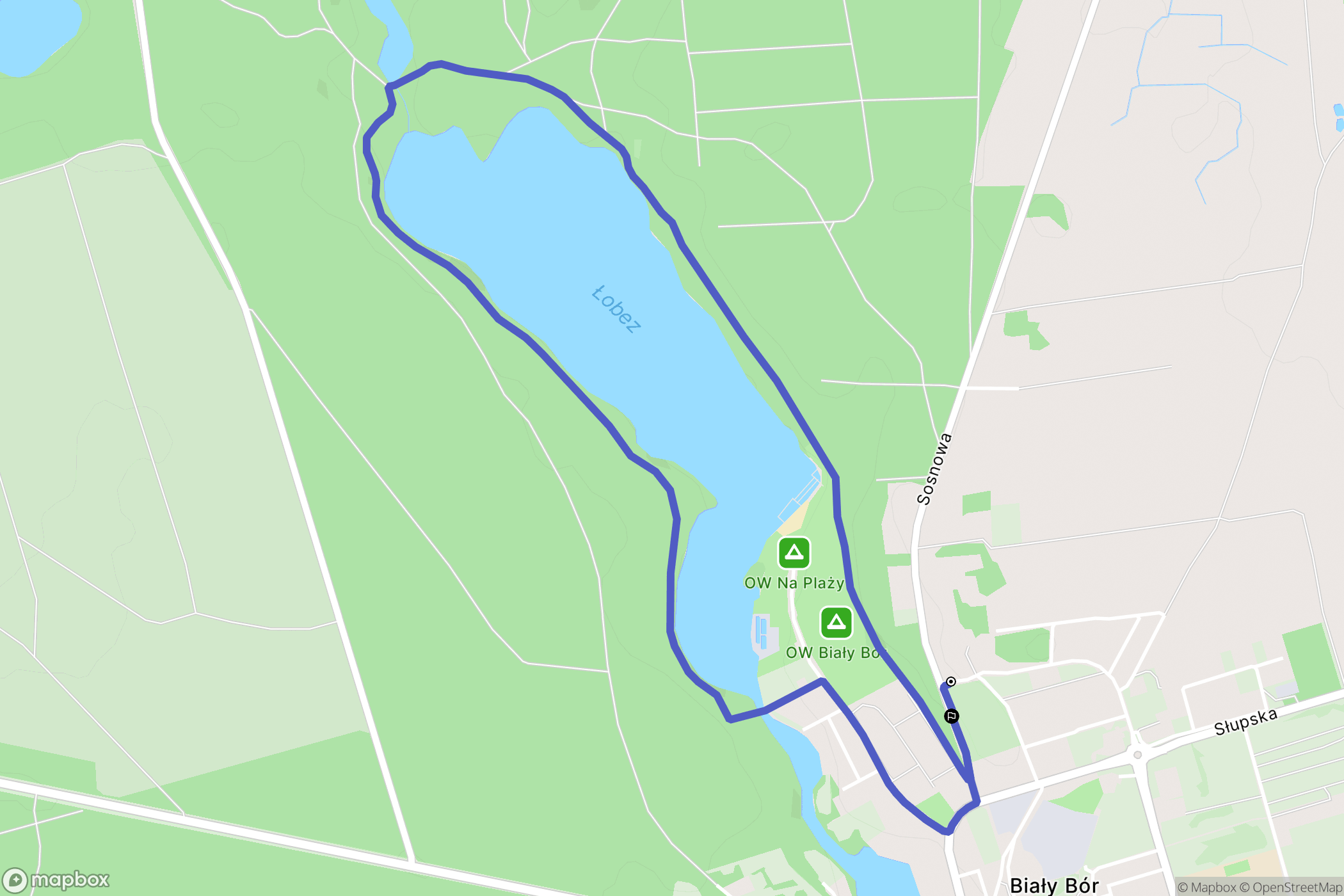 Kaliska: mapa trasy - Poland