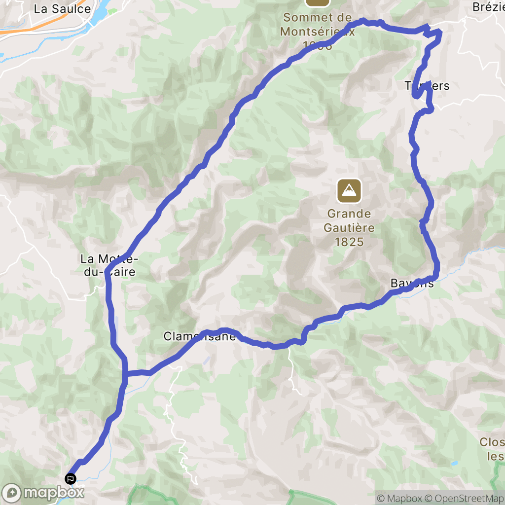 Nibles : carte du parcours de randonnée - France