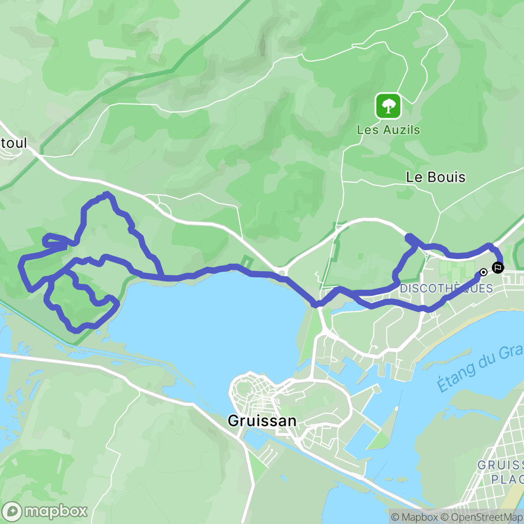 Gruissan : carte du parcours de randonnée - France