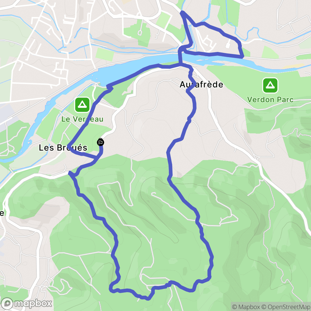 Gréoux-les-Bains : carte du parcours de randonnée - France
