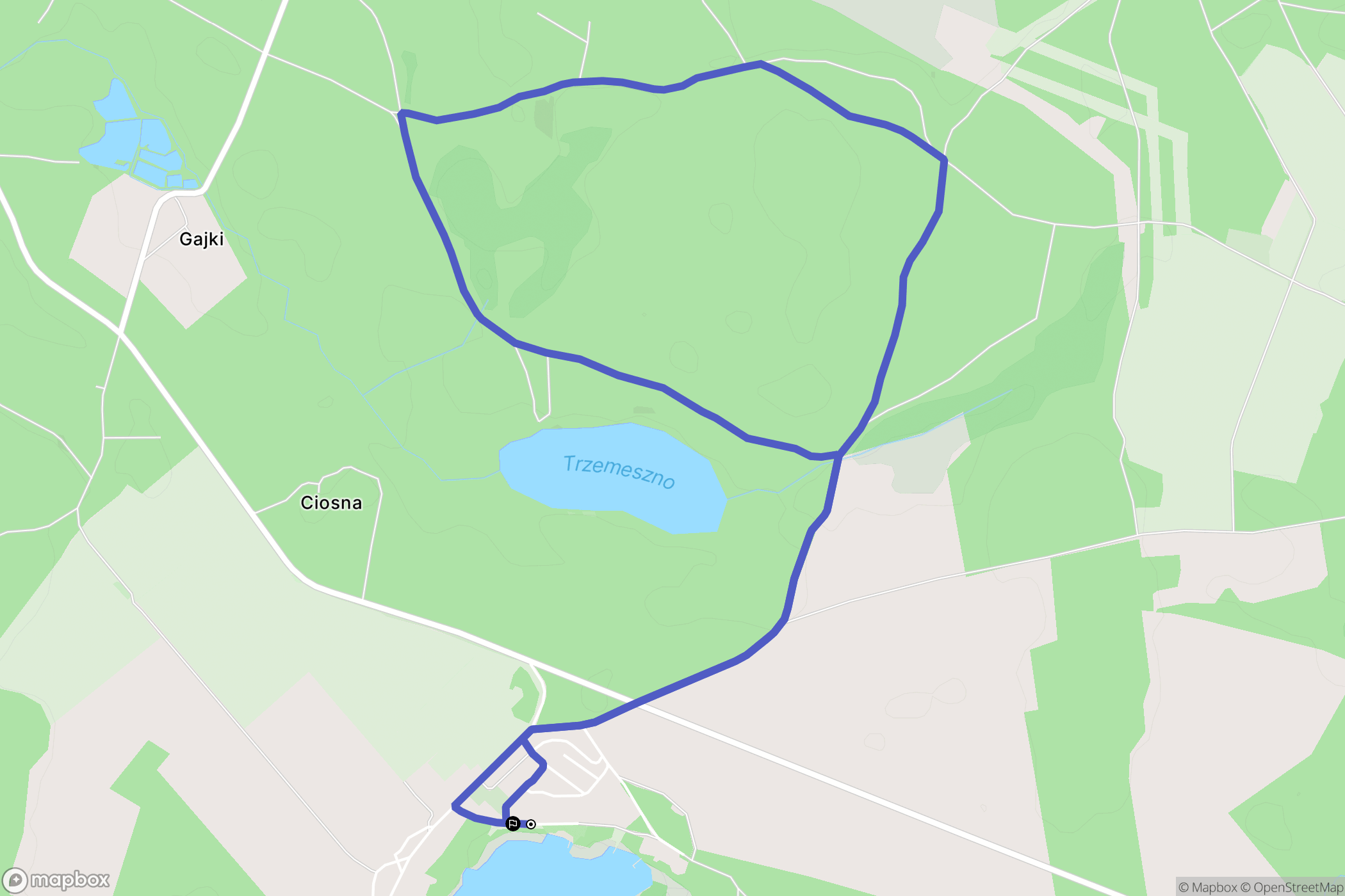 Steklno: mapa trasy - Poland