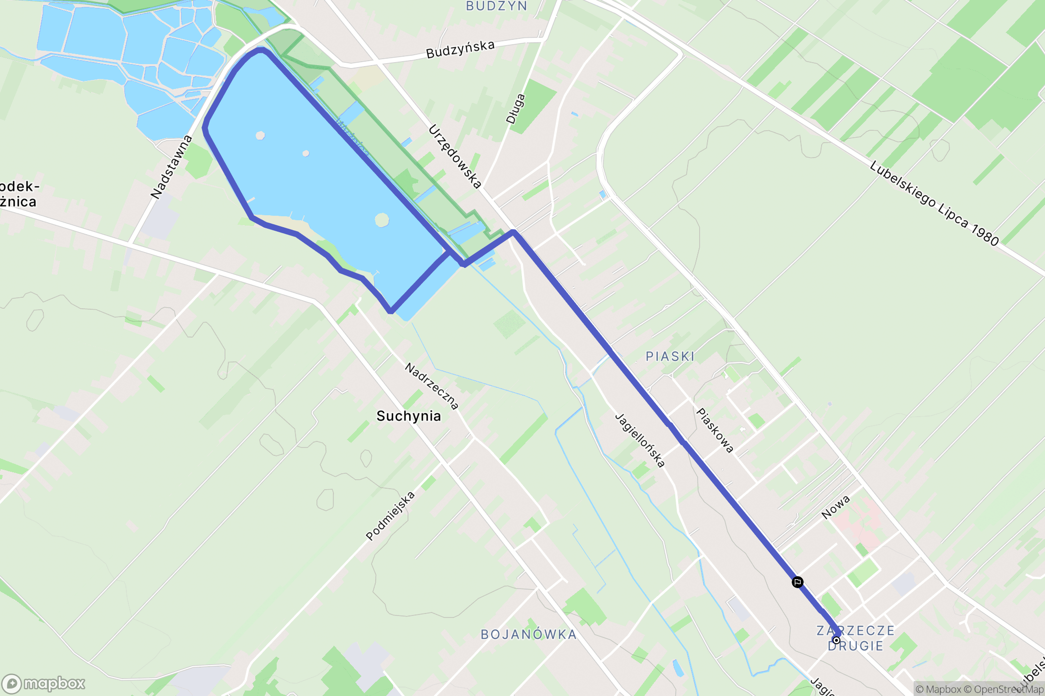 Kraśnik: mapa trasy - Poland
