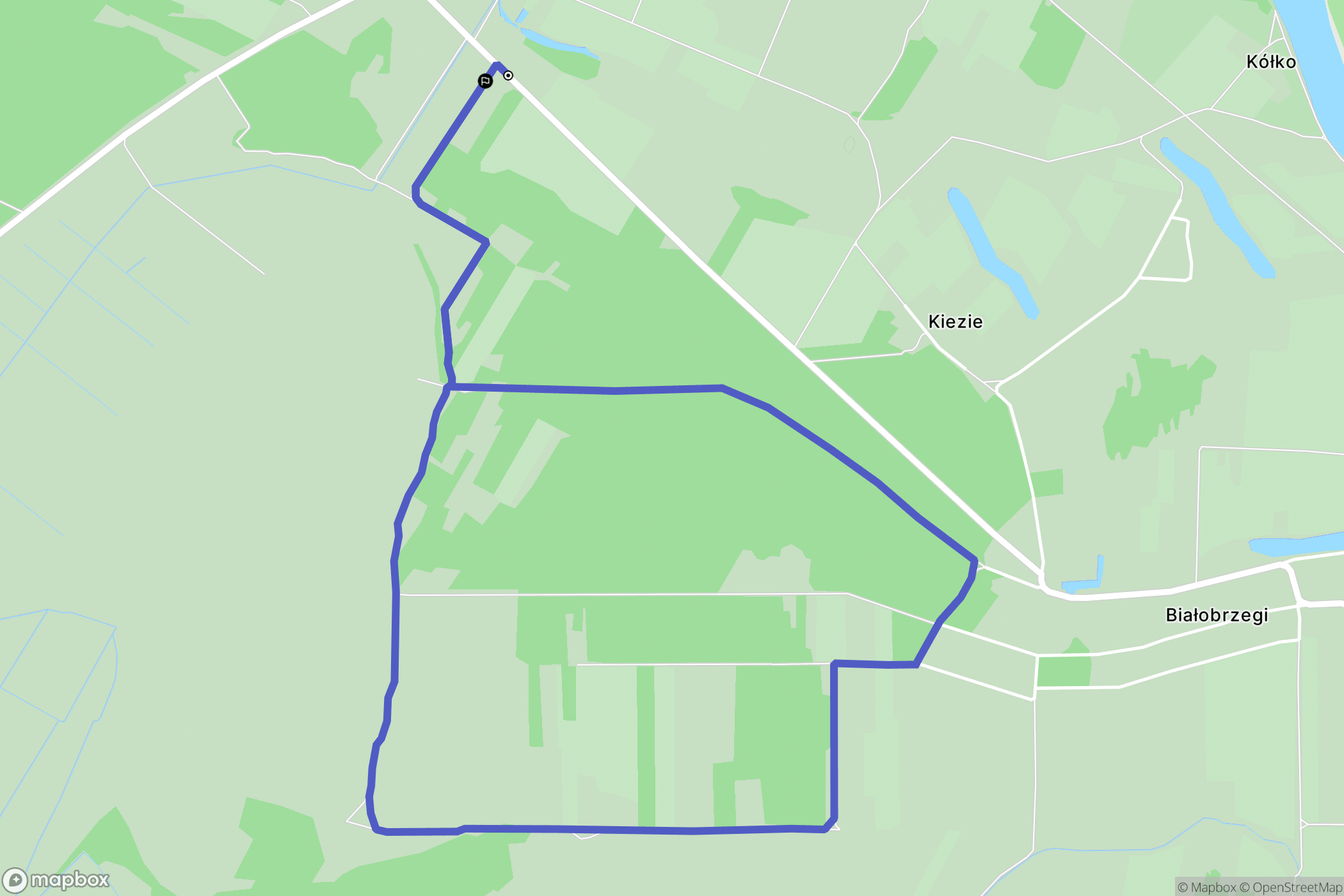 Kiełpiniec: mapa trasy - Poland