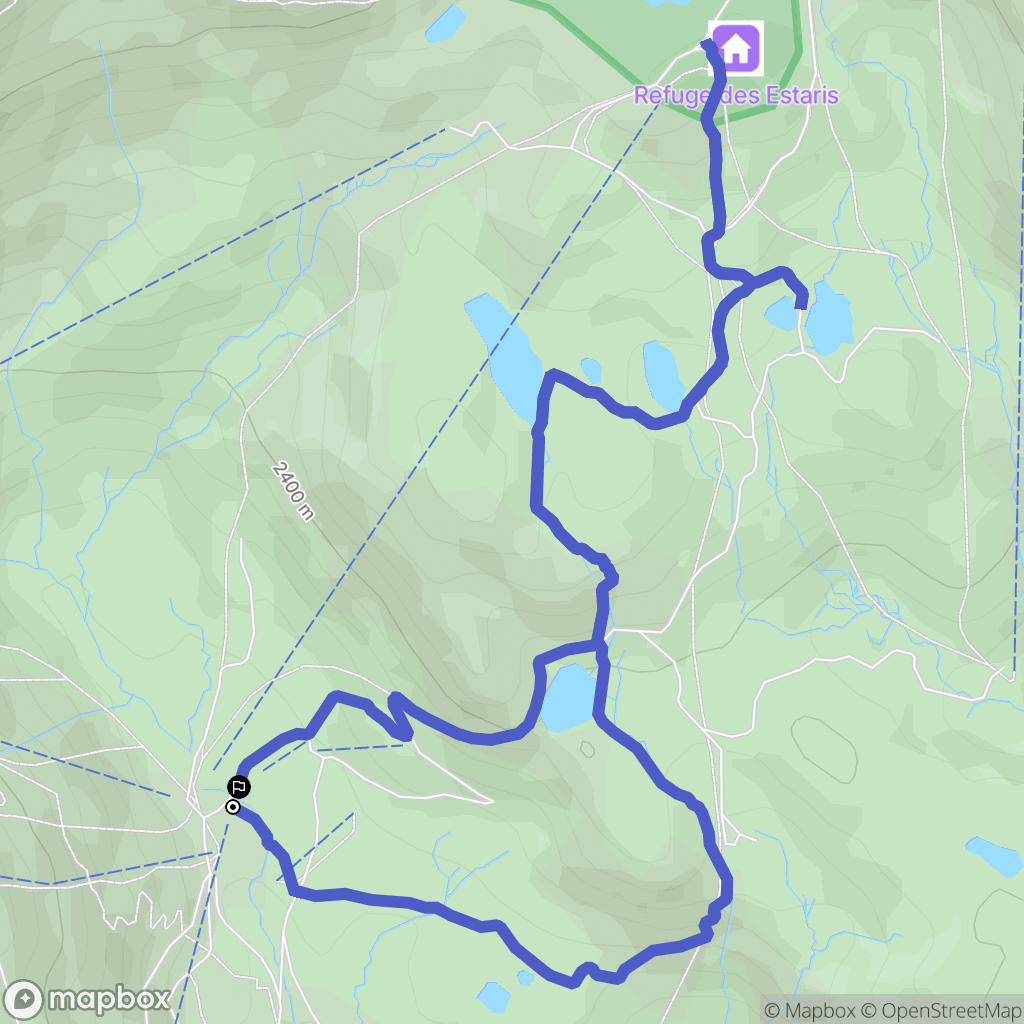 Orcières : carte du parcours de randonnée - France