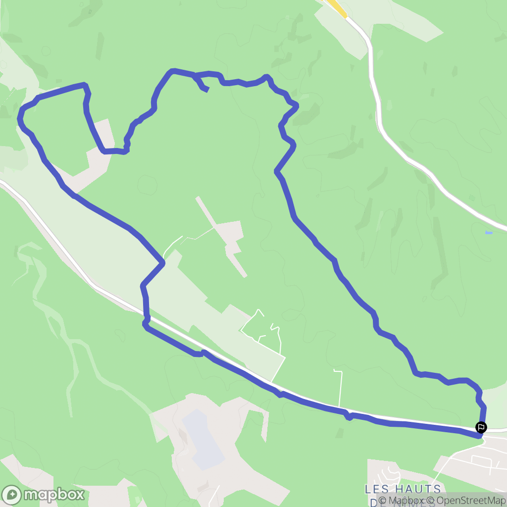 Nîmes : carte du parcours de randonnée - France