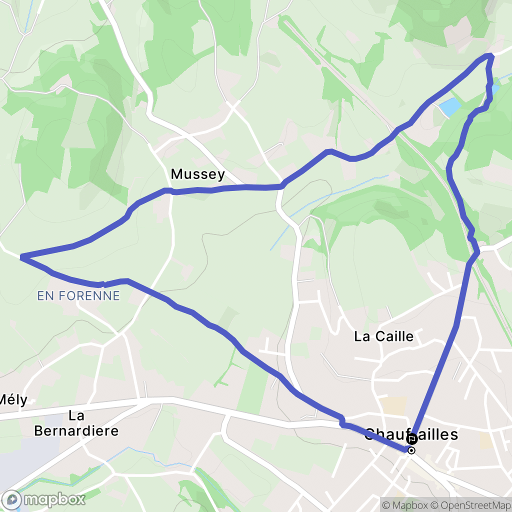 Chauffailles : carte du parcours de randonnée - France