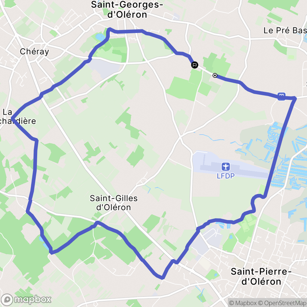 Saint-Georges-d'Oléron : carte du parcours de randonnée - France