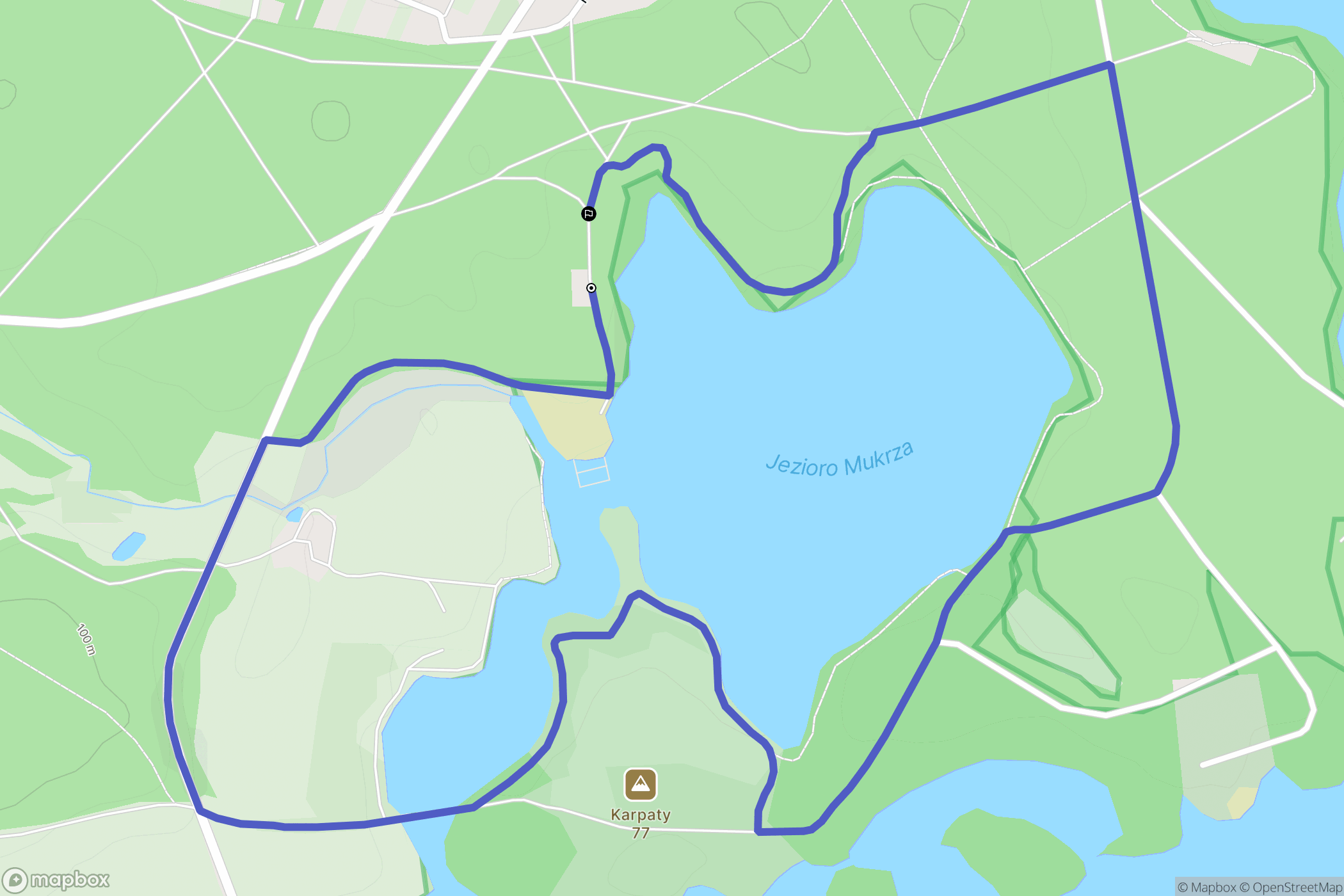 Wierzchy: mapa trasy - Poland