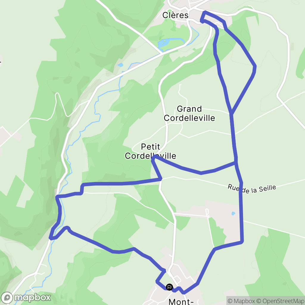 Mont-Cauvaire : carte du parcours de randonnée - France