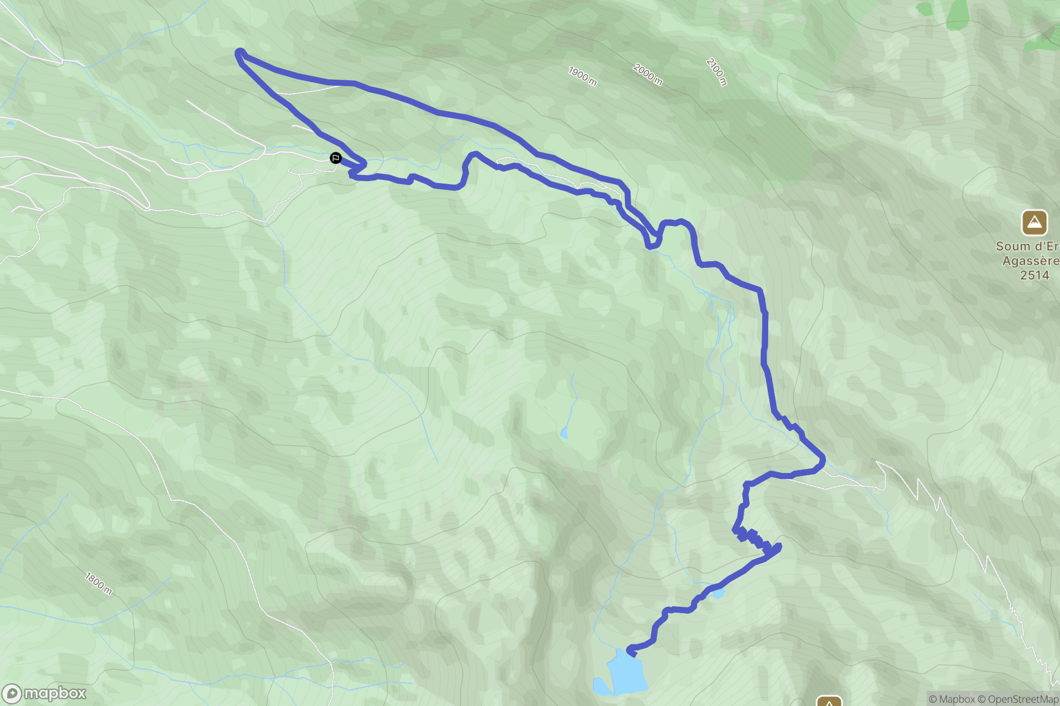 Luz-Saint-Sauveur : carte du parcours de randonnée - France
