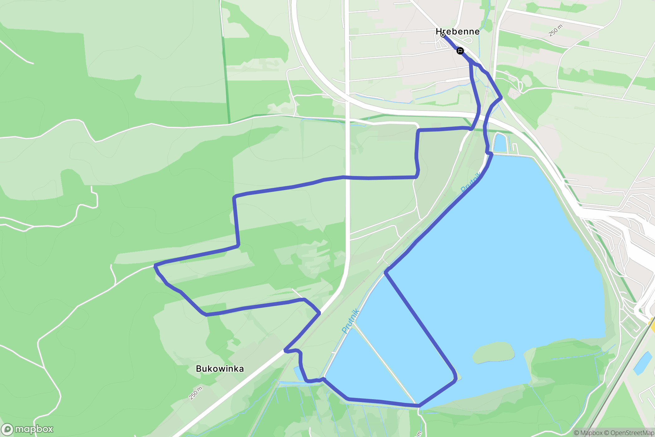 Hrebenne: mapa trasy - Poland