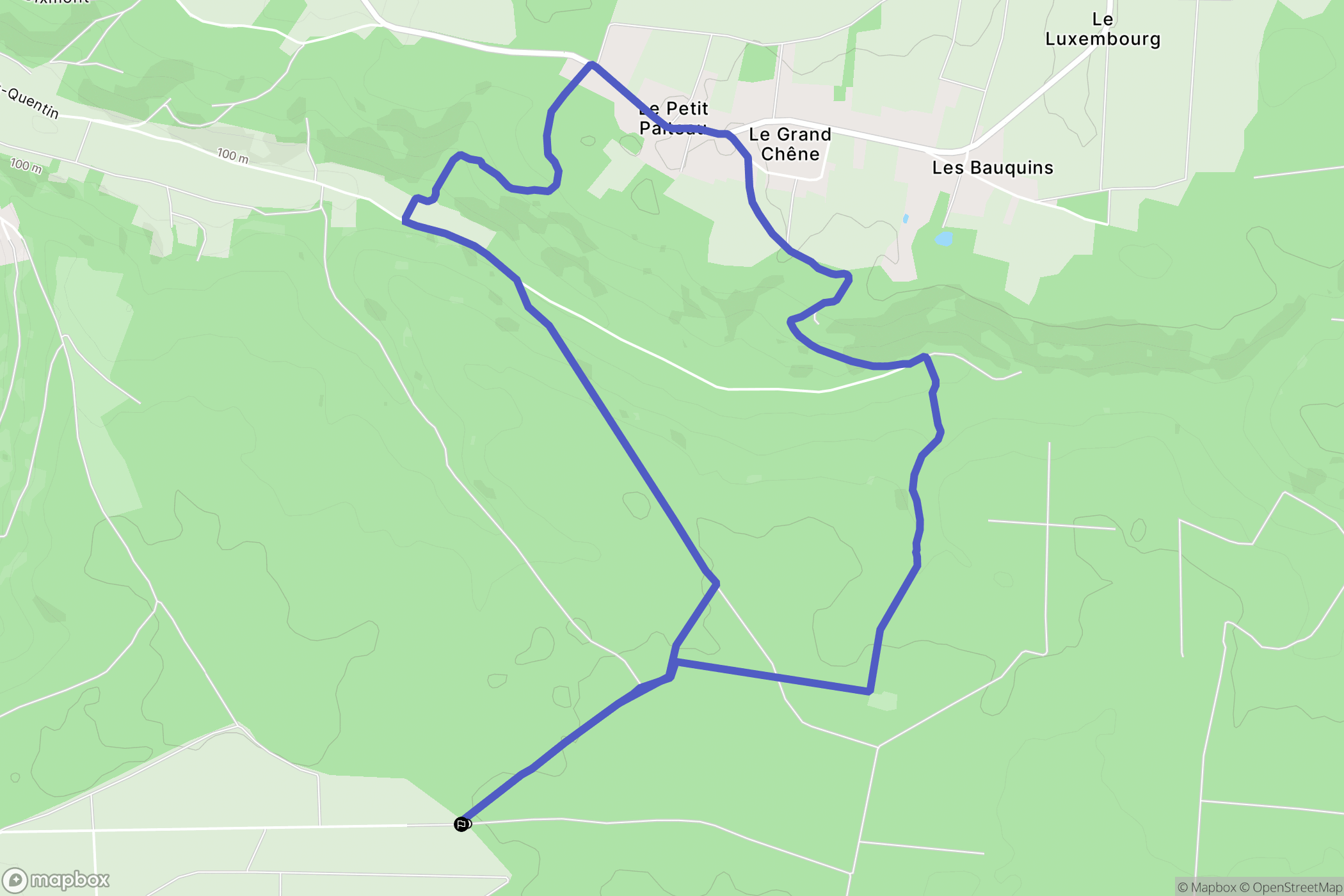 Villecien : carte du parcours de randonnée - France