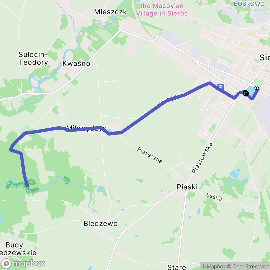 Sierpc: mapa trasy - Poland