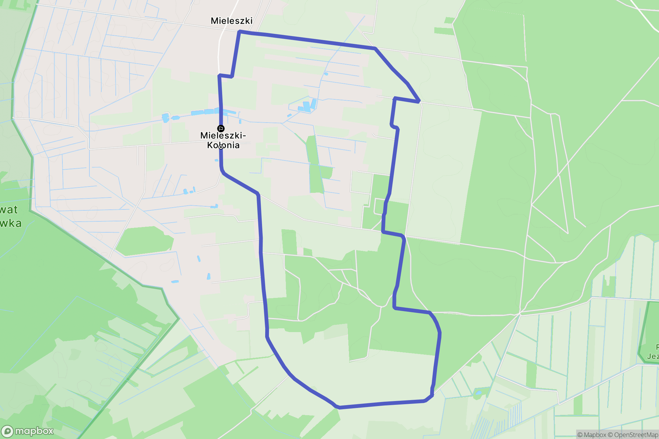 Mieleszki-Kolonia: mapa trasy - Poland