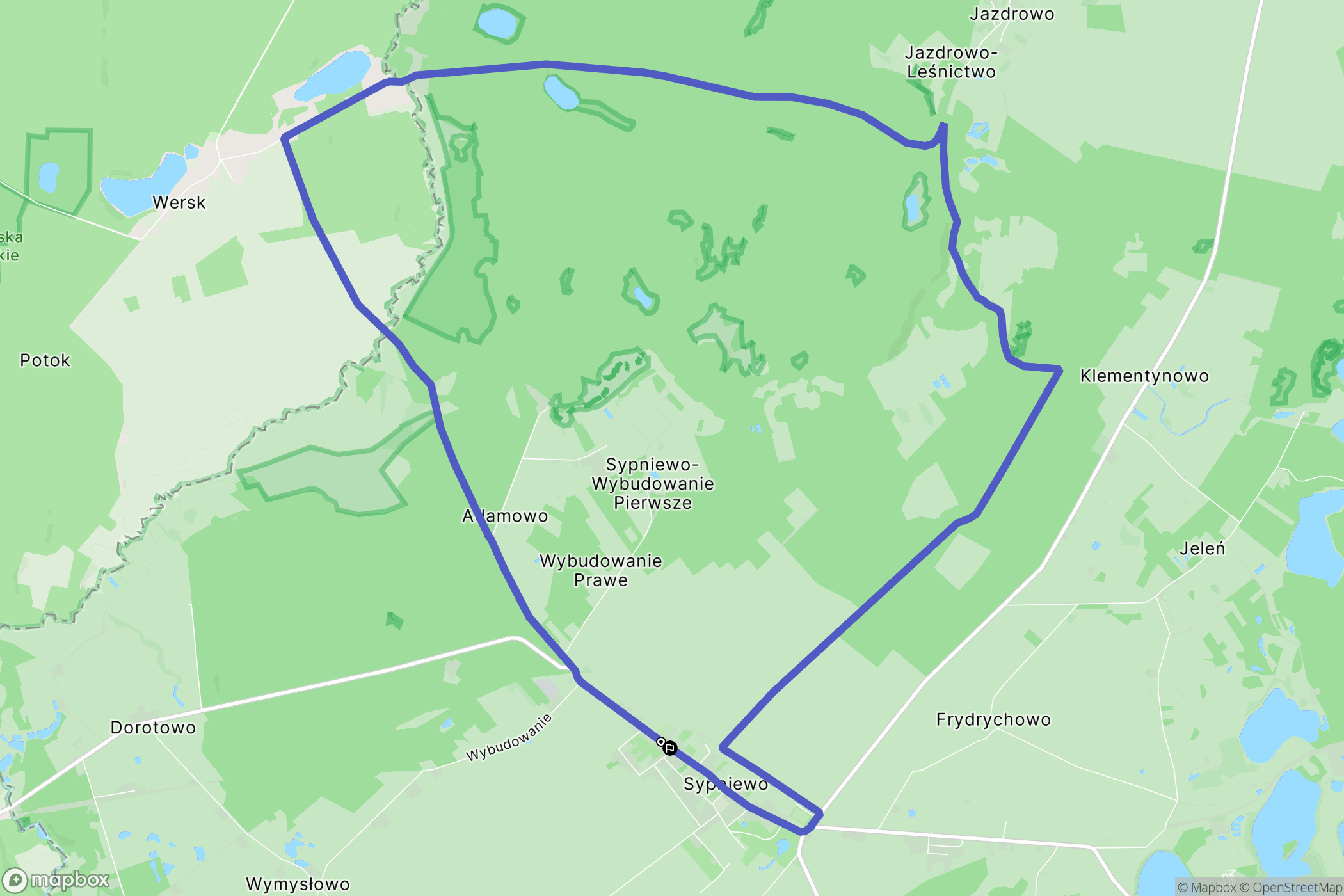 Sypniewo: mapa trasy - Poland