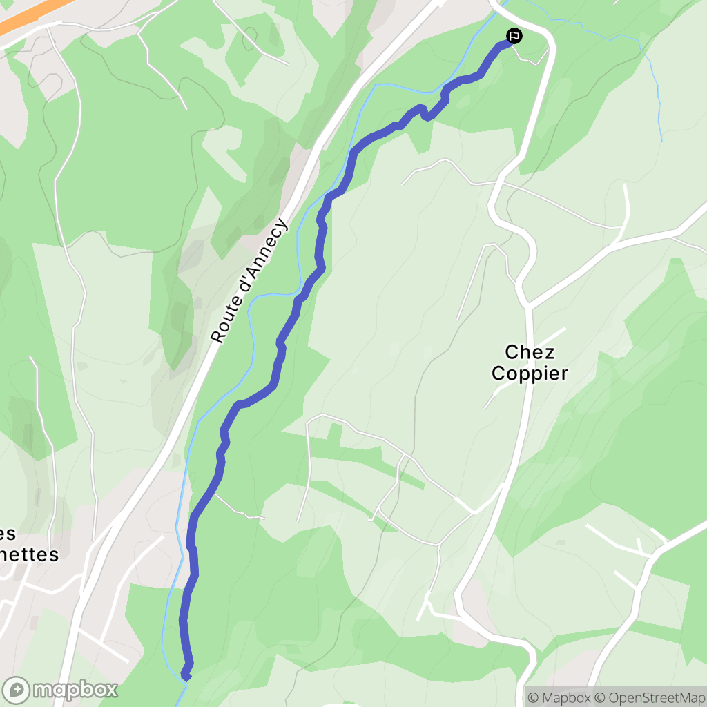 Fillière : carte du parcours de randonnée - France