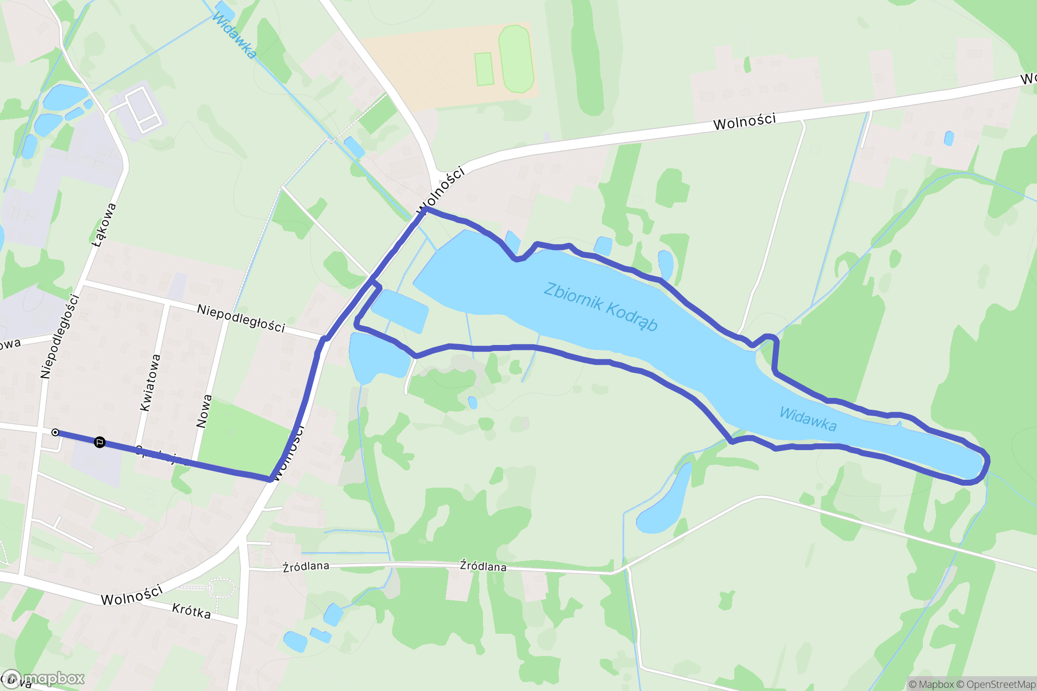 Kodrąb: mapa trasy - Poland
