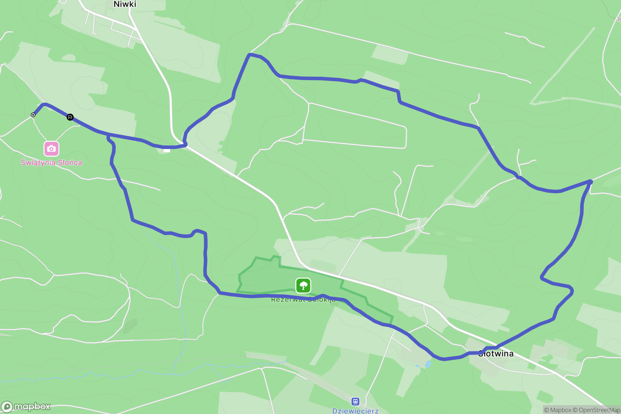 Horyniec-Zdrój: mapa trasy - Poland