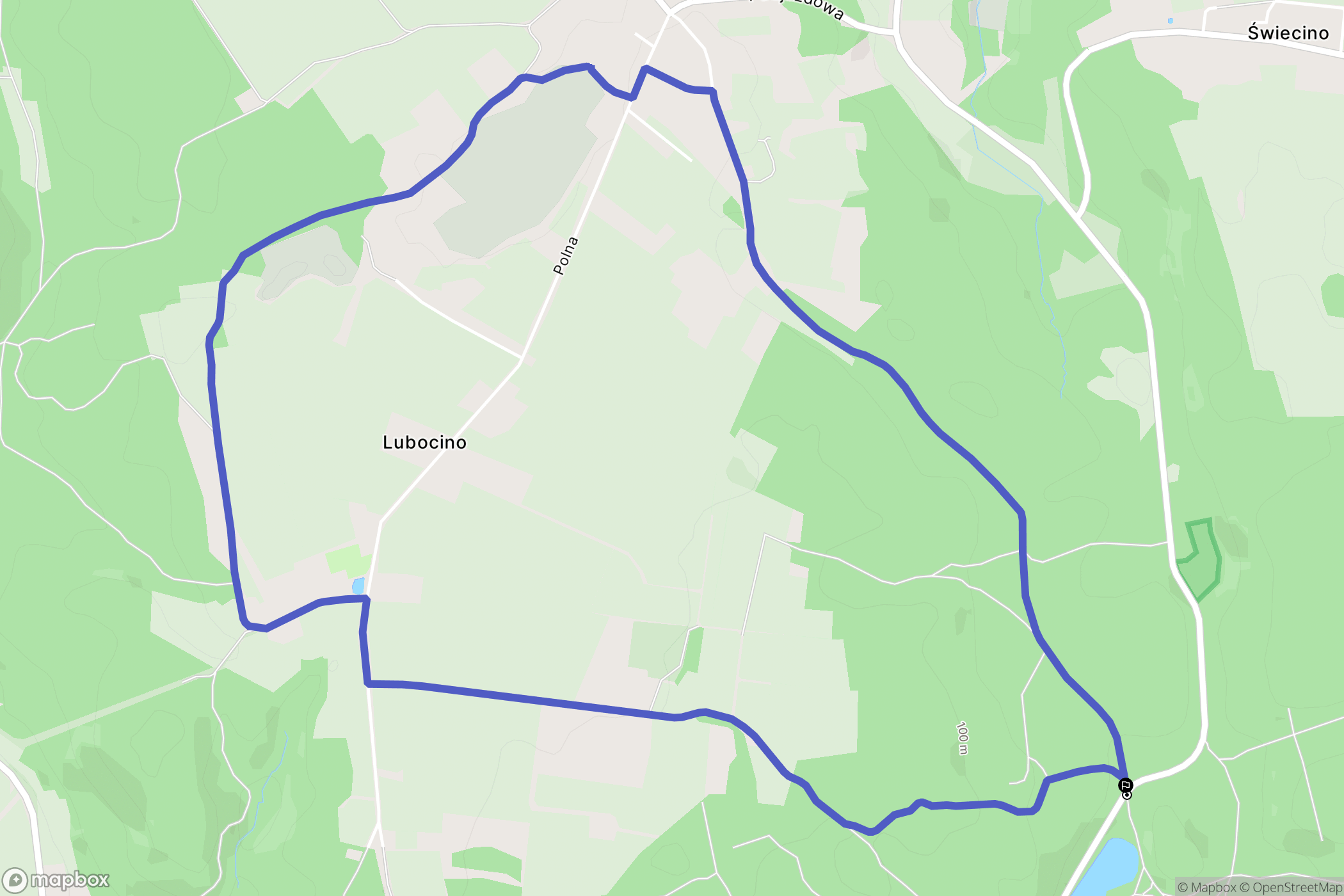 Golica: mapa trasy - Poland