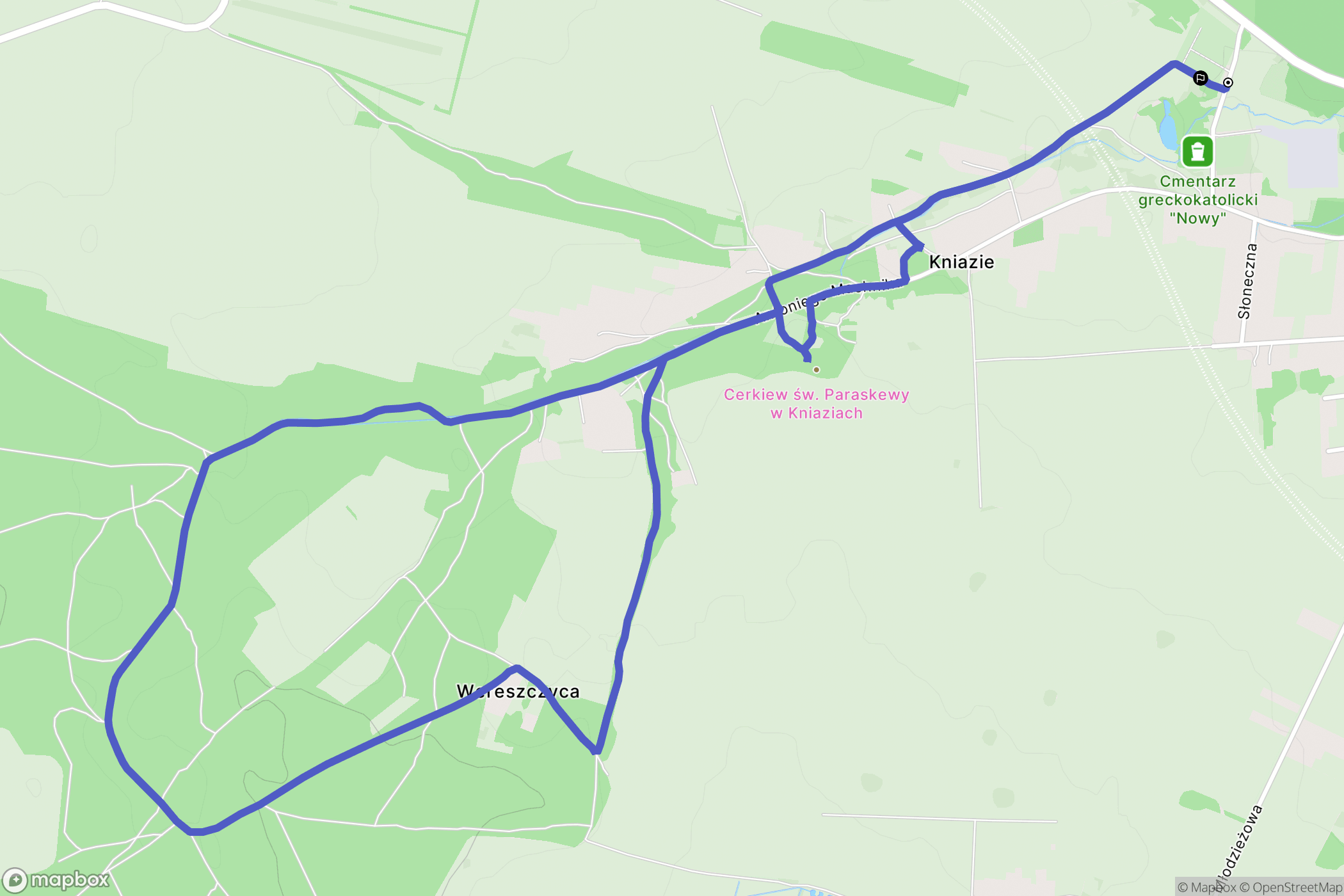 Lubycza Królewska: mapa trasy - Poland