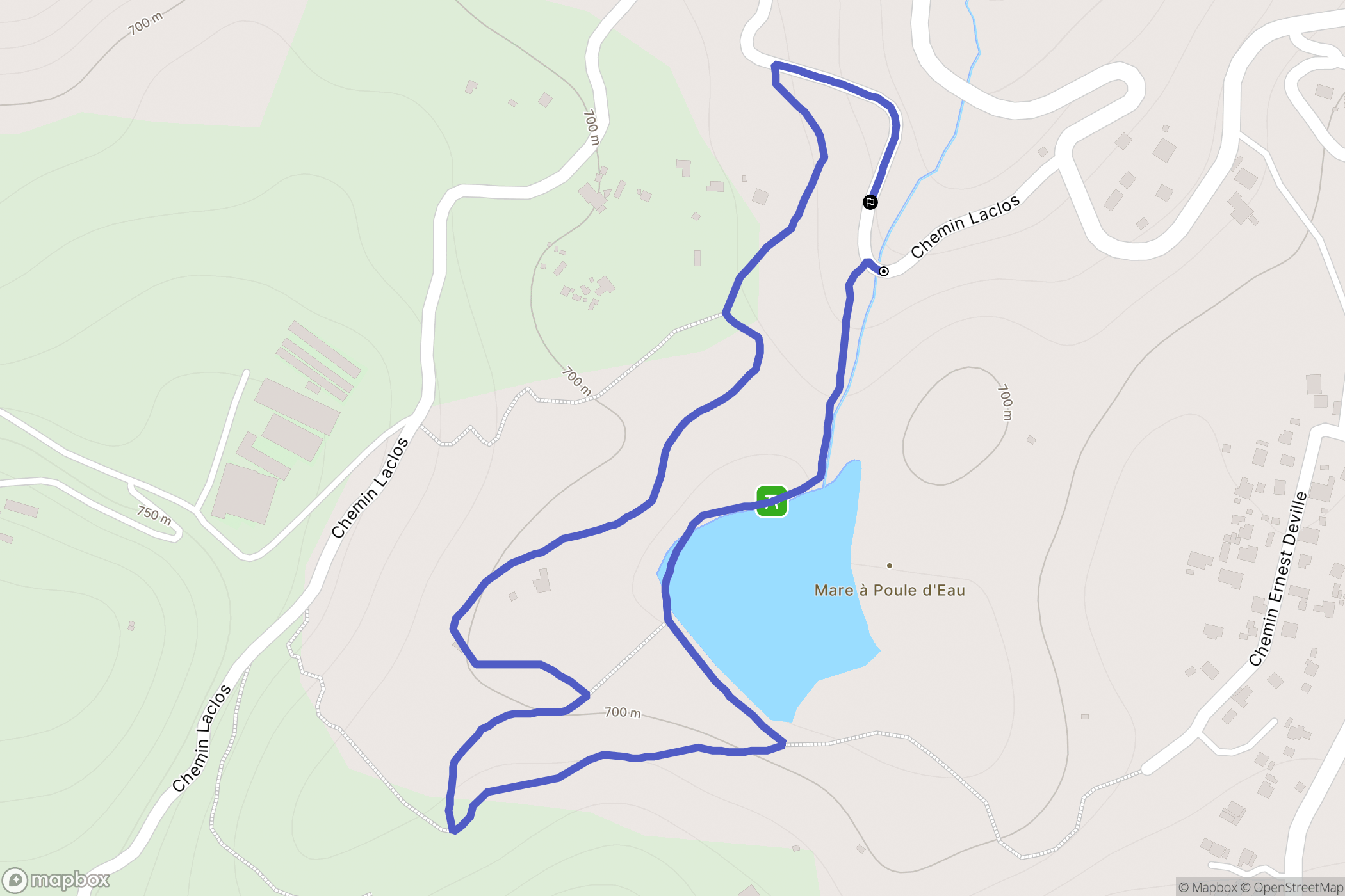 Salazie : carte du parcours de randonnée - France