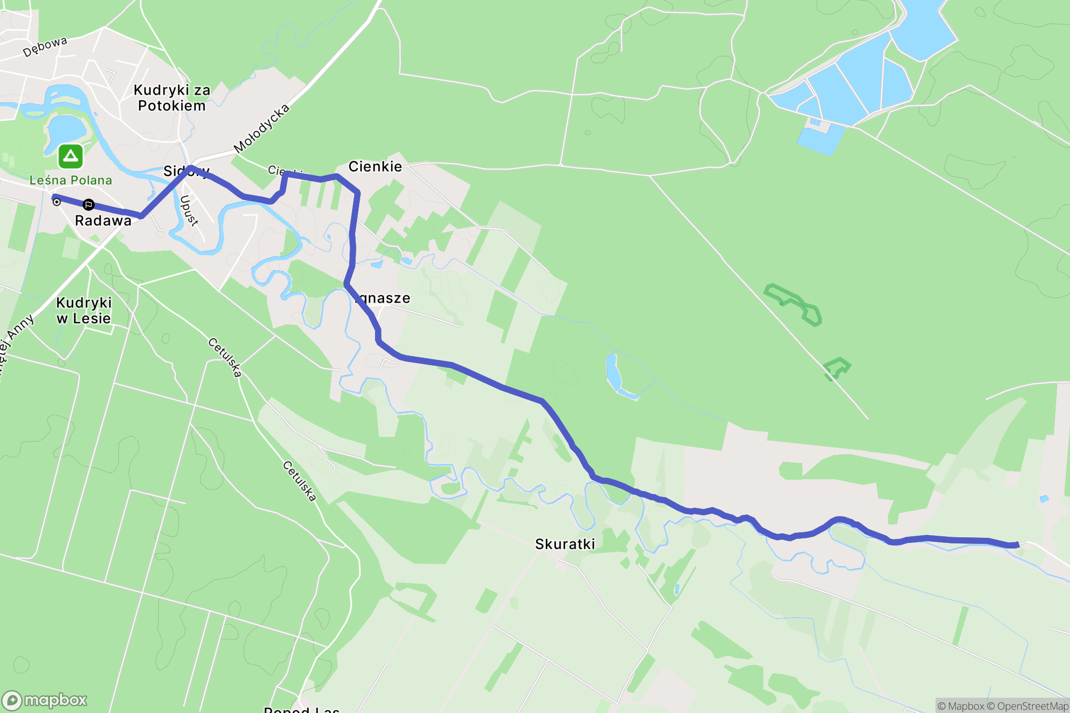 Radawa: mapa trasy - Poland
