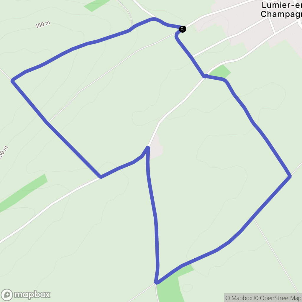 Saint-Lumier-en-Champagne : carte du parcours de randonnée - France